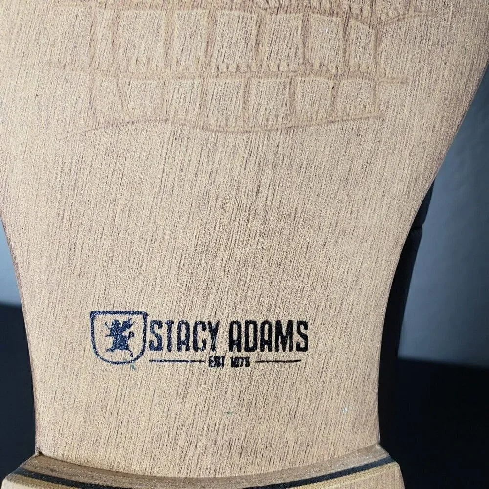 Stacy Adams Mens Cognac Dickinson Cap Toe Lace Up Oxford Dress Shoes Size 8.5 W